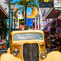 Old Car On Old Street